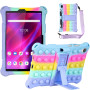 Силіконовый чохол Galeo Pop It для Lenovo Tab M8 1-3 Gen (TB-8505, 8705, 8506) Rainbow Light Blue