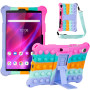 Силіконовый чохол Galeo Pop It для Lenovo Tab M8 1-3 Gen (TB-8505, 8705, 8506) Rainbow Pink