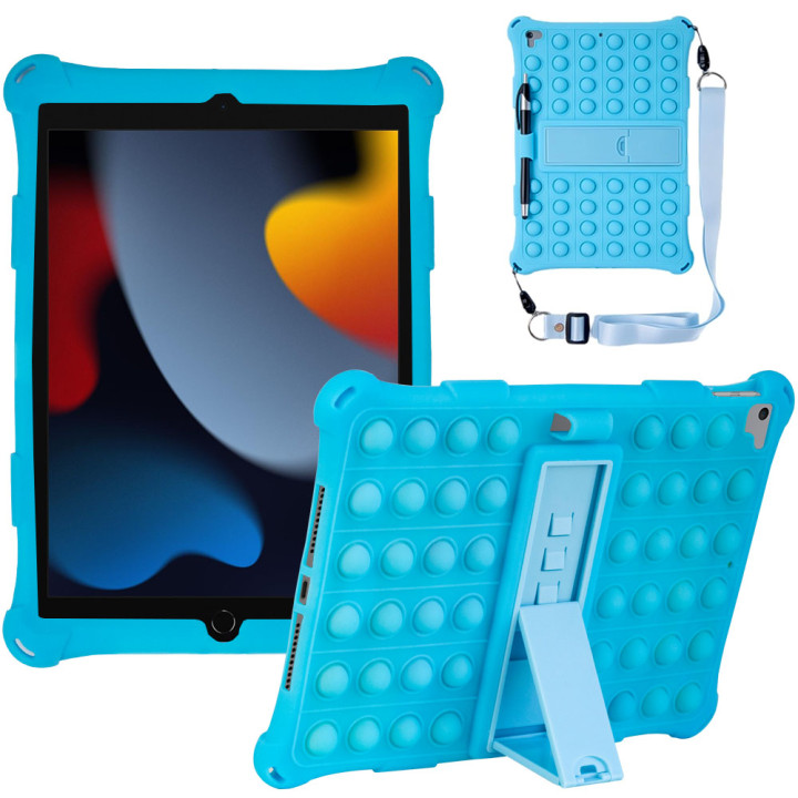 Cиликоновый чехол Galeo Pop It для Apple iPad 9/8/7 10.2" (2021/2020/2019) Blue