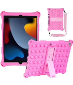 Cиликоновый чехол Galeo Pop It для Apple iPad 9/8/7 10.2" (2021/2020/2019) Pink