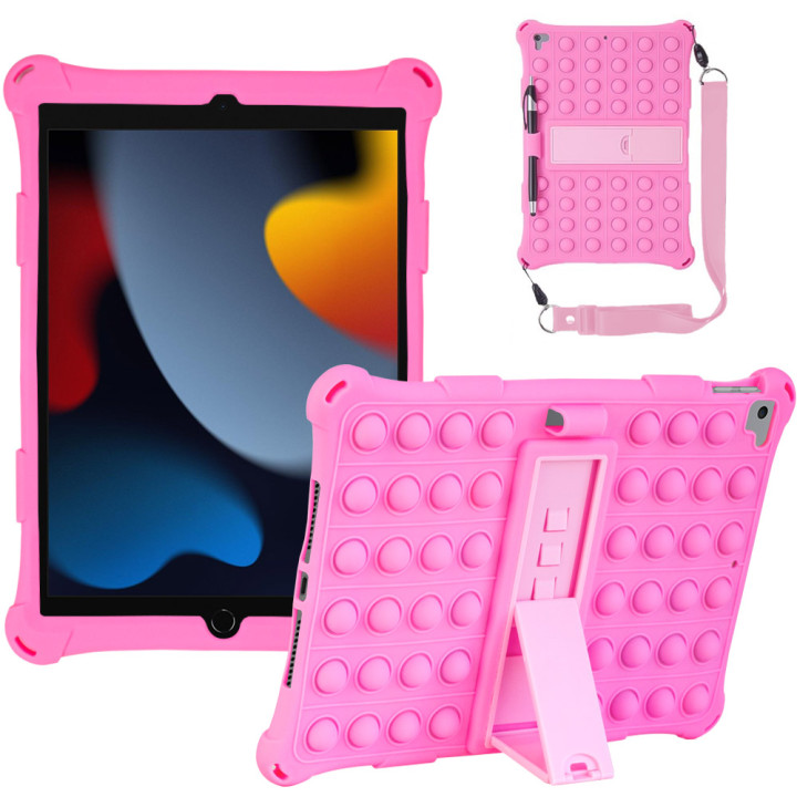 Cиликоновый чехол Galeo Pop It для Apple iPad 9/8/7 10.2" (2021/2020/2019) Pink