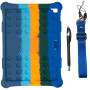 Cиликоновый чехол Galeo Pop It для Apple iPad 9/8/7 10.2" (2021/2020/2019) Rainbow Dark Blue