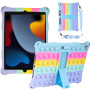 Силіконовый чохол Galeo Pop It для Apple iPad 9/8/7 10.2" (2021/2020/2019) Rainbow Light Blue