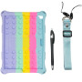 Силіконовый чохол Galeo Pop It для Apple iPad 9/8/7 10.2" (2021/2020/2019) Rainbow Light Blue