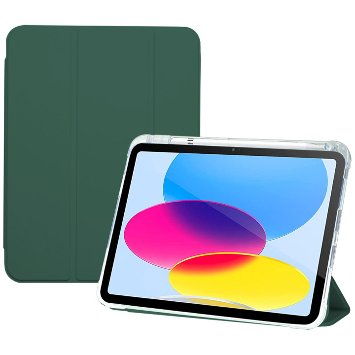 Чехол Galeo TPU Trifold with Pencil Holder для Apple iPad 10 10.9"(2022) Dark Green