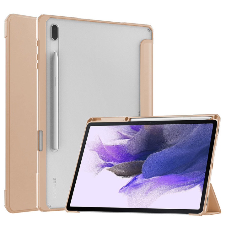 Чехол Galeo Hybrid Case with S-Pen Holder для Samsung Galaxy Tab S7 FE / S7+ / S8+ Rose Gold