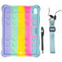 Cиликоновый чехол Galeo Pop It для Apple iPad 11 (2025) / iPad 10 10.9" Rainbow Light Blue