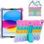 Cиликоновый чехол Galeo Pop It для Apple iPad 11 (2025) / iPad 10 10.9" Rainbow Pink
