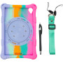 Силіконовый чохол Galeo Ring Handle для Lenovo Tab M8 4th Gen TB-300FU, TB-300XU Rainbow Pink
