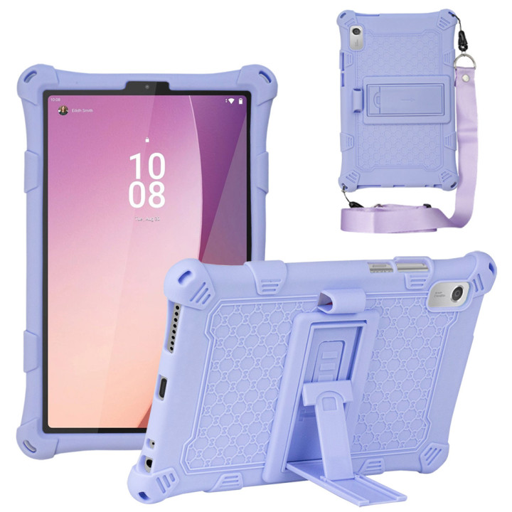 Силіконовый чохол Galeo Stand для Lenovo Tab M9 TB-310FU, TB-310XU Lilac
