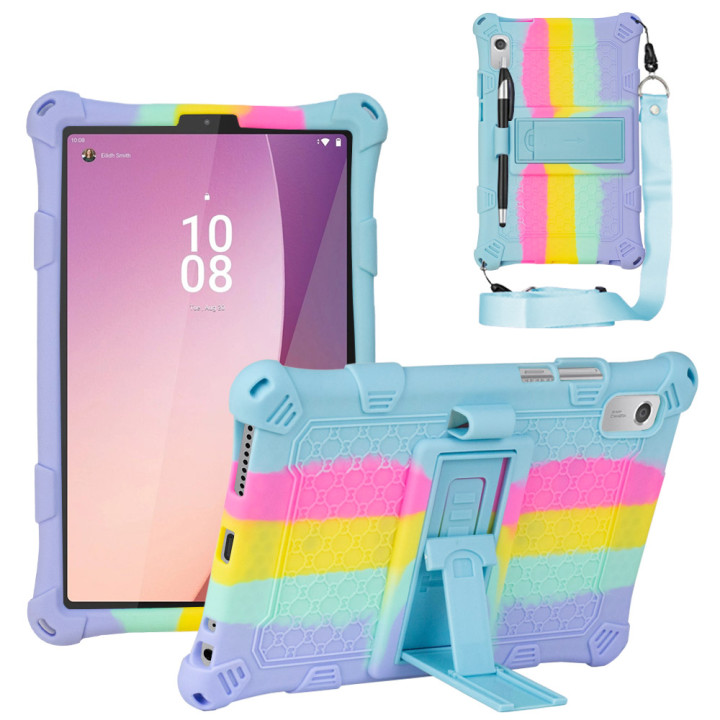 Силіконовый чохол Galeo Stand для Lenovo Tab M9 TB-310FU, TB-310XU Rainbow Light Blue