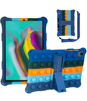 Силіконовыий чохол Galeo Pop It для Samsung Galaxy Tab S5e 10.5 (SM-T720, SM-T725) Rainbow Dark Blue