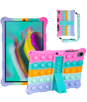 Силиконовый чехол Galeo Pop It для Samsung Galaxy Tab S5e 10.5 (SM-T720, SM-T725) Rainbow Pink