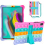 Силиконовый чехол Galeo Pop It для Samsung Galaxy Tab S5e 10.5 (SM-T720, SM-T725) Rainbow Pink