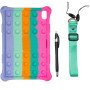 Силиконовый чехол Galeo Pop It для Samsung Galaxy Tab S5e 10.5 (SM-T720, SM-T725) Rainbow Pink