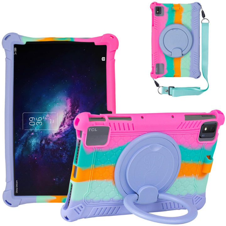 Силіконовий чохол Galeo Ring Handle для TCL 10 TABMAX 10.4" Rainbow Pink