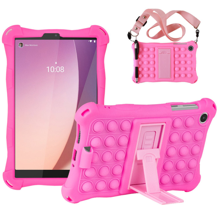 Силіконовый чохол Galeo Pop It для Lenovo Tab M8 4th Gen TB-300FU, TB-300XU Hotpink