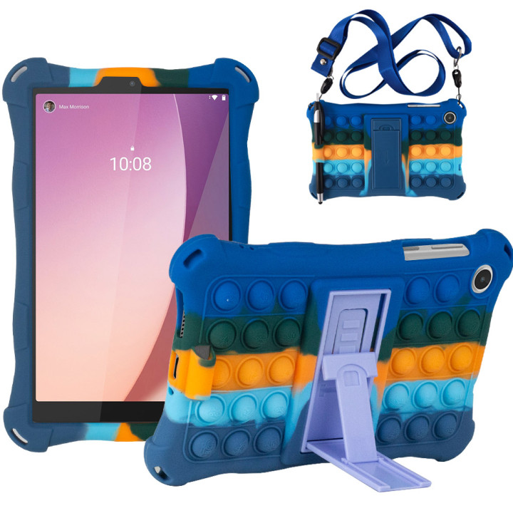 Силіконовый чохол Galeo Pop It для Lenovo Tab M8 4th Gen TB-300FU, TB-300XU Rainbow DB