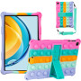 Силиконовый чехол Galeo Pop It для Huawei Matepad SE 10.4" (2023) AGS5-L09, AGS5-W09 Rainbow Pink