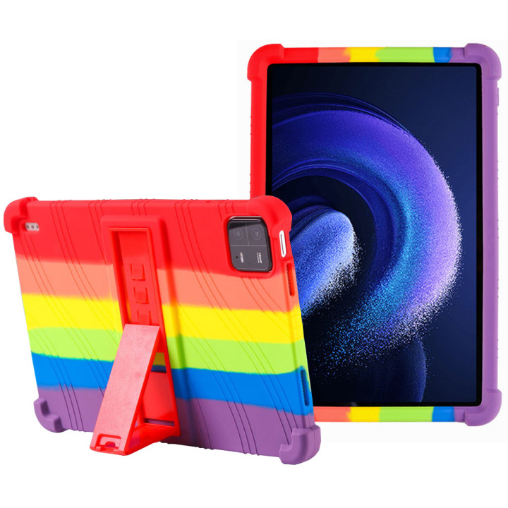 Силіконовий чохол з підставкою Galeo для Xiaomi Pad 6 / Pad 6 Pro Rainbow