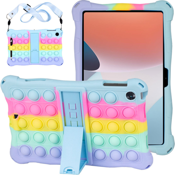 Силіконовый чохол Galeo Pop It для OPPO Pad Air 10.36" Rainbow Light Blue