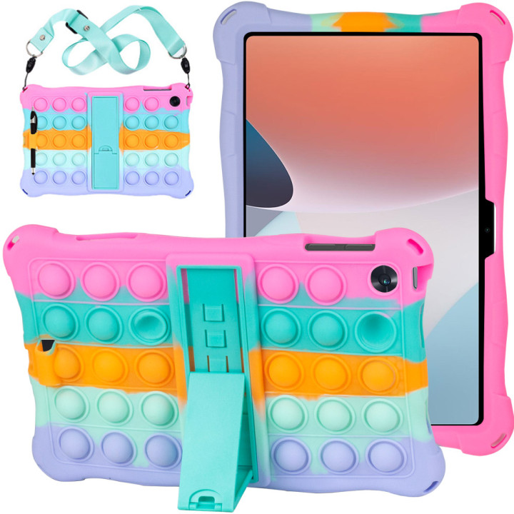 Силіконовый чохол Galeo Pop It для OPPO Pad Air 10.36" Rainbow Pink