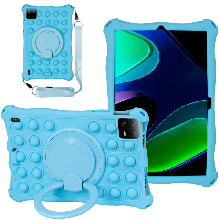 Силіконовий чохол Galeo Pop It with Handle для Xiaomi Pad 6 / Pad 6 Pro Blue