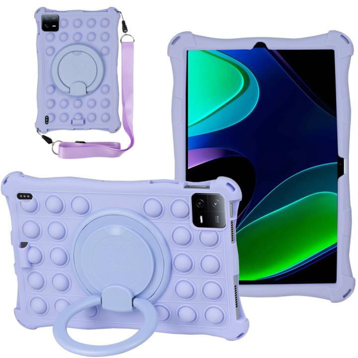 Силіконовий чохол Galeo Pop It with Handle для Xiaomi Pad 6 / Pad 6 Pro Lilac
