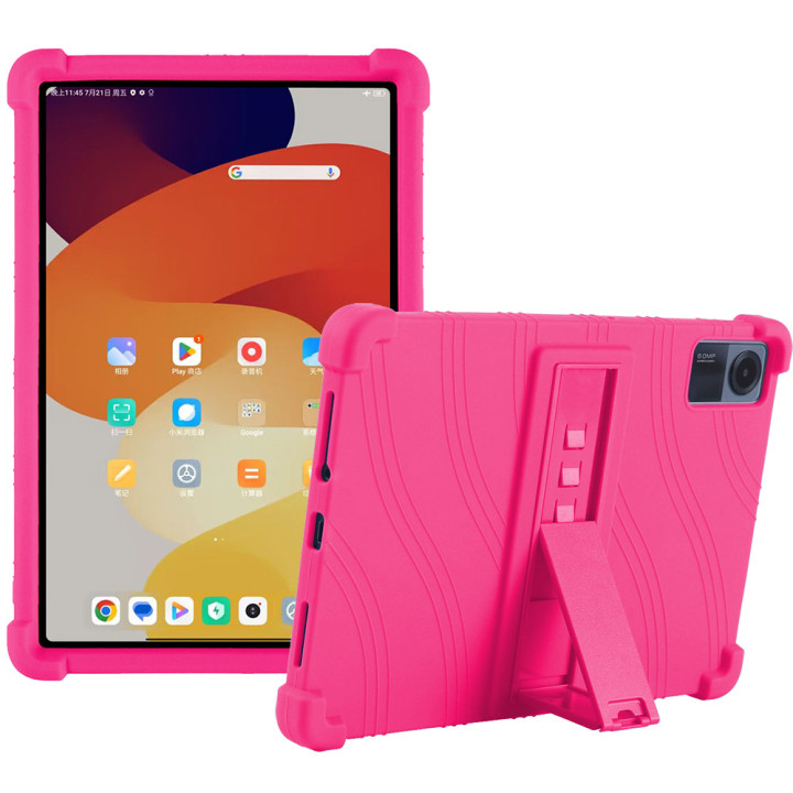 Силиконовый чехол с подставкой Galeo для Xiaomi Redmi Pad SE Hotpink