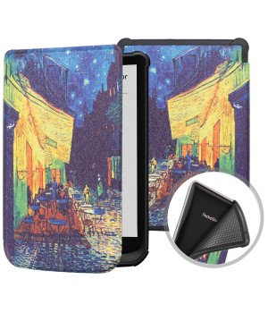 Чехол Galeo TPU Print для Pocketbook 606, 628 Touch Lux 5, 633 Color Cafe Terrace at Night