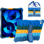 Силіконовый чохол Galeo Pop It для Apple iPad Air 4/5 10.9" (2020/2022) Rainbow Dark Blue