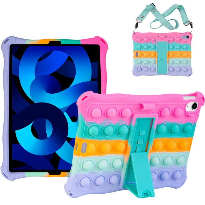 Силіконовый чохол Galeo Pop It для Apple iPad Air 4/5 10.9" (2020/2022) Rainbow Pink