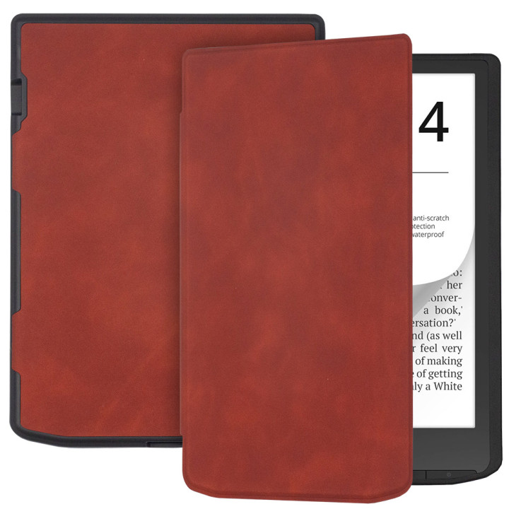 Чохол Galeo TPU Folio для PocketBook InkPad 4 743G, InkPad Color 2 743C Brown