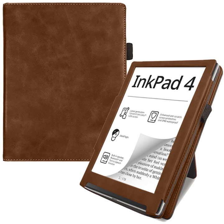 Чохол Galeo Vertical Leather Stand для Pocketbook Inkpad 4 743G, Inkpad Color 2 743C Brown