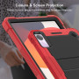 Противоударный чехол Galeo Defender для Xiaomi Redmi Pad SE 11" Black/Red