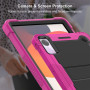 Противоударный чехол Galeo Defender для Xiaomi Redmi Pad SE 11" Black/Rose Red