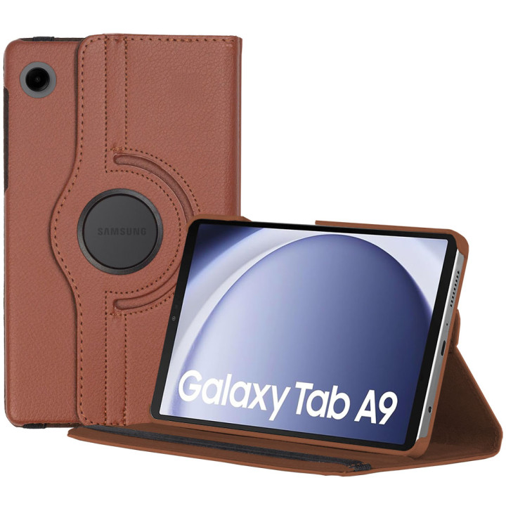 Поворотный чехол для Samsung Galaxy Tab A9 8.7 (2023) SM-X110, SM-X115 Brown