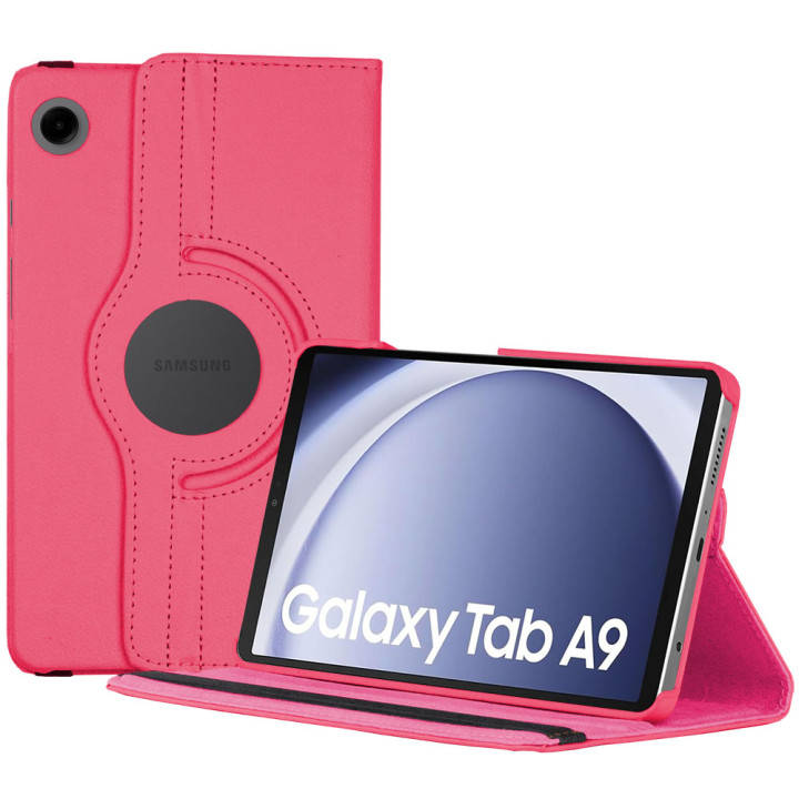 Поворотный чехол для Samsung Galaxy Tab A9 8.7 (2023) SM-X110, SM-X115 Hotpink