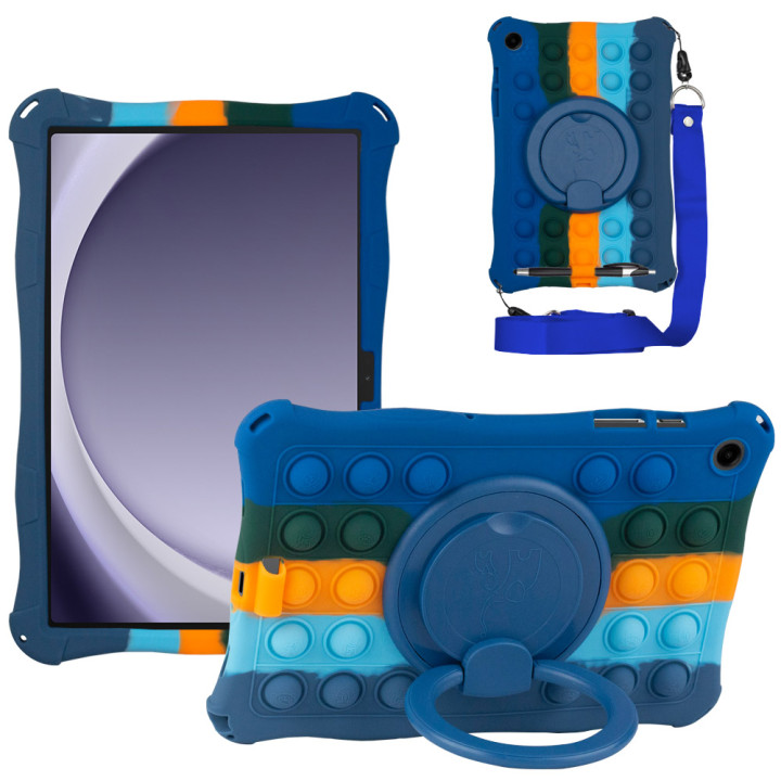 Силіконовий чохол Galeo Ring Handle для Samsung Galaxy Tab A9 Plus 11" SM-X210, SM-X215 Rainbow DB