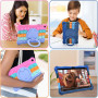 Силіконовий чохол Galeo Ring Handle для Samsung Galaxy Tab A9 Plus 11" SM-X210, SM-X215 Rainbow Pink