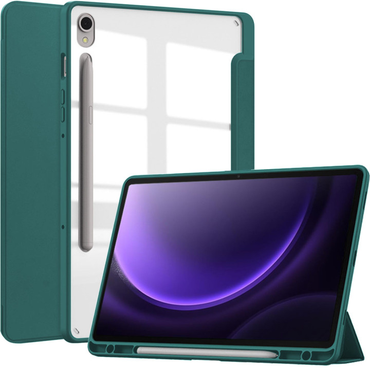 Чохол Galeo Hybrid Case with S Pen Holder для Samsung Galaxy Tab S9 / S9 FE / S10 FE Dark Green