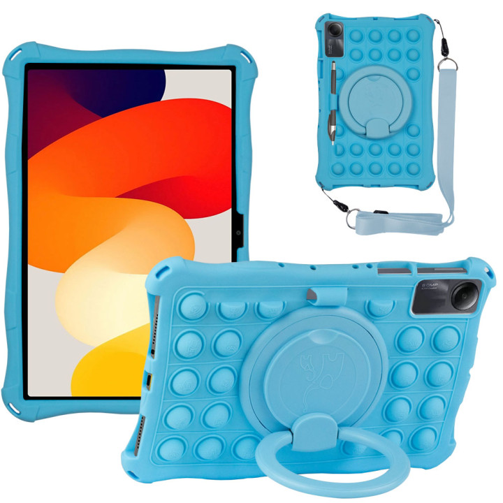 Силиконовый чехол Galeo Pop It with Ring Handle для Xiaomi Redmi Pad SE 11" Blue
