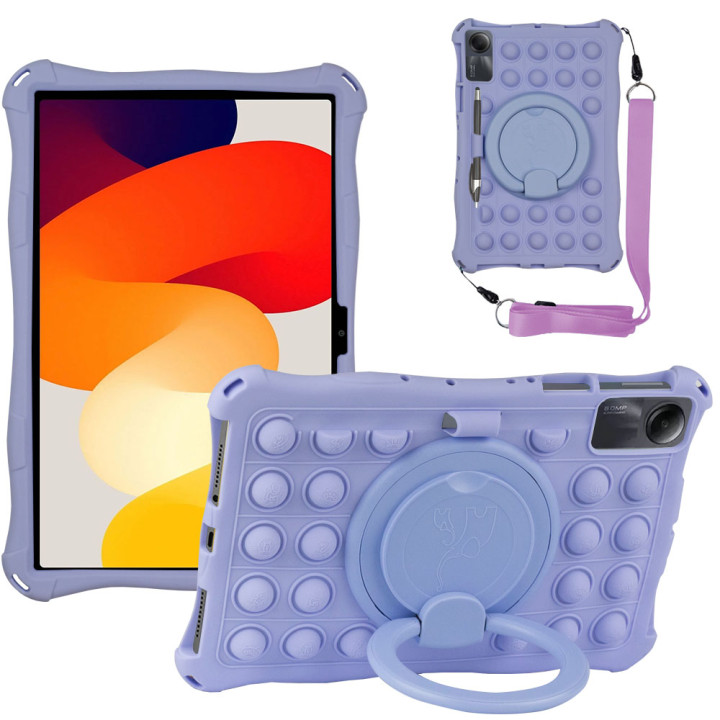 Силиконовый чехол Galeo Pop It with Ring Handle для Xiaomi Redmi Pad SE 11" Lilac