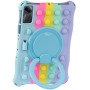 Силиконовый чехол Galeo Pop It with Ring Handle для Xiaomi Redmi Pad SE 11" Rainbow Light Blue