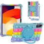 Силиконовый чехол Galeo Pop It with Ring Handle для Xiaomi Redmi Pad SE 11" Rainbow Light Blue