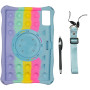 Силиконовый чехол Galeo Pop It with Ring Handle для Xiaomi Redmi Pad SE 11" Rainbow Light Blue