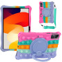 Силиконовый чехол Galeo Pop It with Ring Handle для Xiaomi Redmi Pad SE 11" Rainbow Pink
