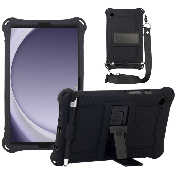 Силіконовый чохол Galeo Stand для Samsung Galaxy Tab A9 8.7 SM-X110, SM-X115 Black