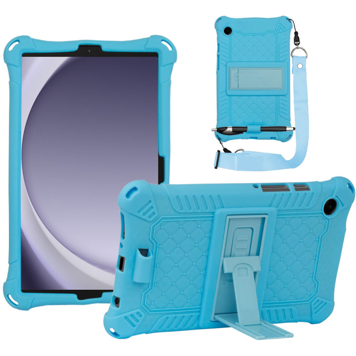 Силиконовый чехол Galeo Stand для Samsung Galaxy Tab A9 8.7 SM-X110, SM-X115 Blue
