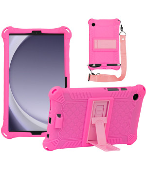 Силиконовый чехол Galeo Stand для Samsung Galaxy Tab A9 8.7 SM-X110, SM-X115 Pink